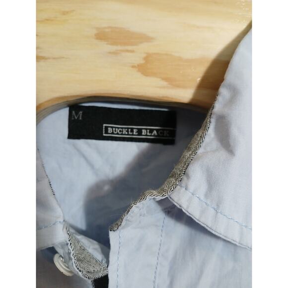 Buckle Black Mens Relaxed Fit Button Front Size Medium - Picture 2 of 3